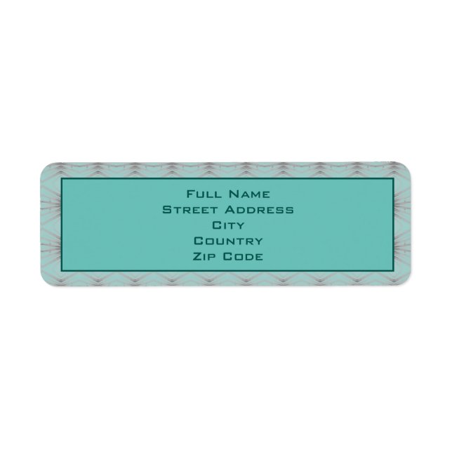 Grey patterned design with teal label (Front)