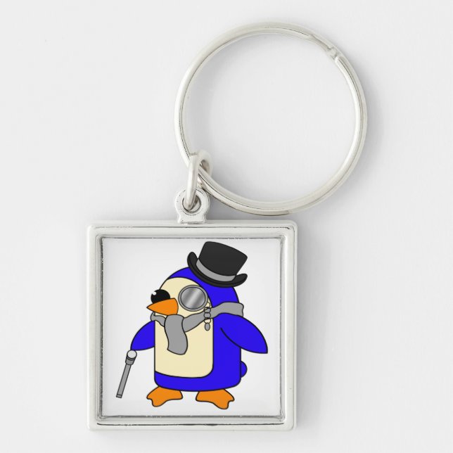 Grey penguin keychain (Front)