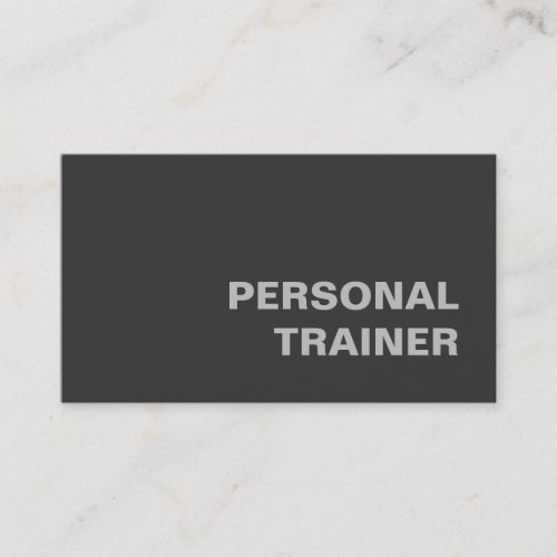 Grey Personal Trainer Fitness Sport Custom  Business Card