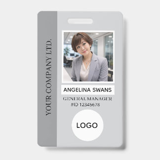 Grey | Photo Employee Logo Badge