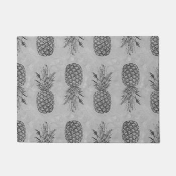Grey Pineapple Pattern Doormats by mariannegilliand at Zazzle