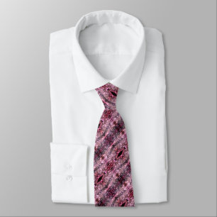 Grey Pink and Black Neck Tie