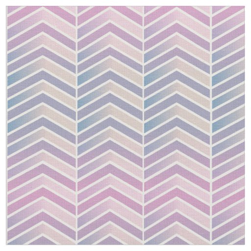 Grey, Pink and slate Gradient Chevron Fabric