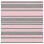 [ Thumbnail: Grey & Pink Colored Lines Fabric ]