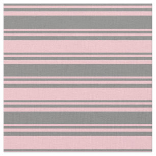 Grey & Pink Colored Lines Fabric