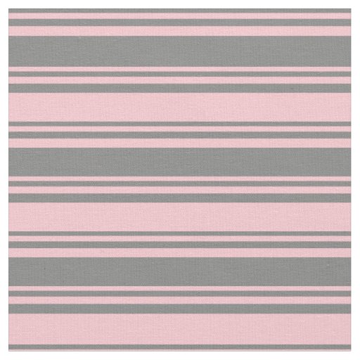 Grey & Pink Colored Lines Fabric