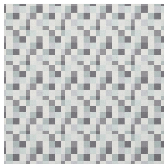 Grey Pixelated Pattern | Gamer Fabric (Swatch)