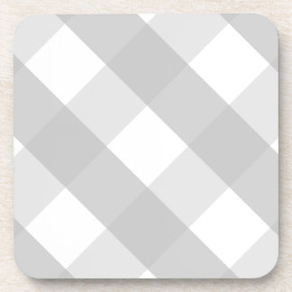 grey plaid beverage coaster