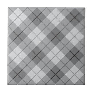 Grey Plaid Ceramic Tile