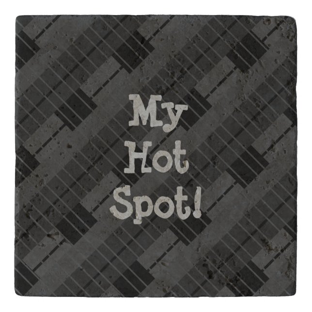 Grey Plaid Trivet (Front)