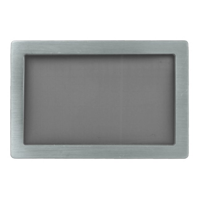 Grey Plain Blank DIY Template add text quote photo Belt Buckle (Front)