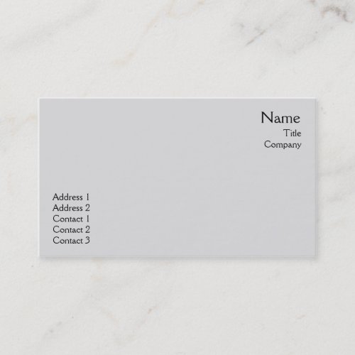 Grey Plain - Business Business Card