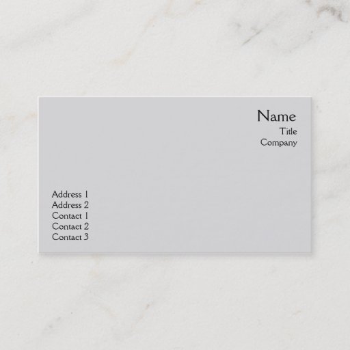 Customizable Grey Plain - Business Business Card