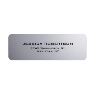 Grey Plain Elegant Modern Trendy Label