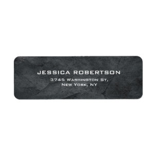 Grey Plain Elegant Modern Trendy Label