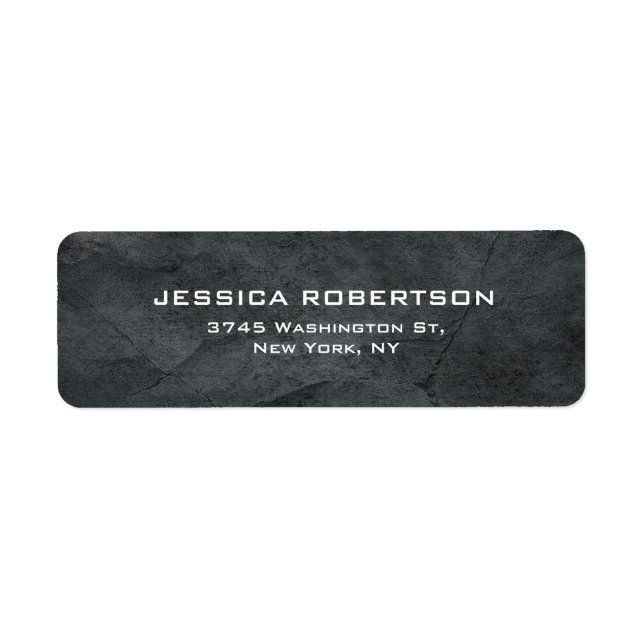 Grey Plain Elegant Modern Trendy Label (Front)