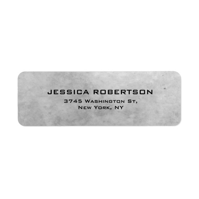 Grey Plain Elegant Modern Trendy Label (Front)