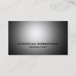 Grey Plain Modern Consultant Business Card