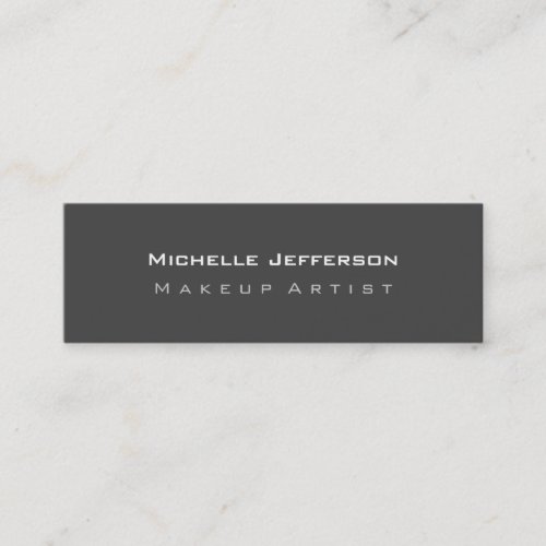 Grey Plain Slim Size Double_sided Business Card