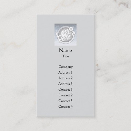 Grey Plain Vertical - Business Business Card