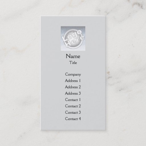 Customizable Grey Plain Vertical - Business Business Card