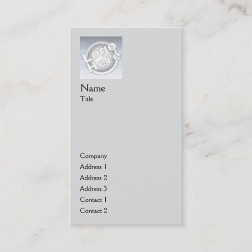 Customizable Grey Plain Vertical - Business Business Cards