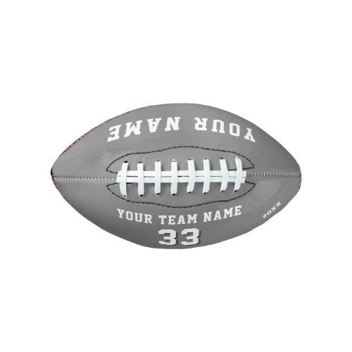 Grey Player Name Number and Team Name  Football