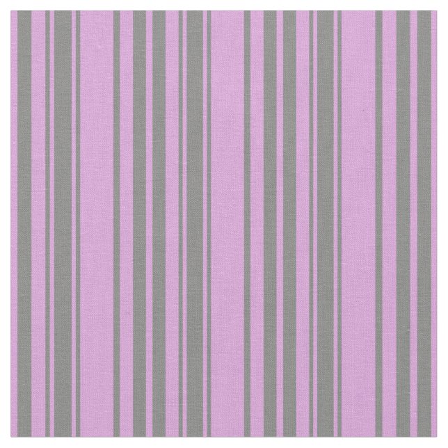 Grey & Plum Colored Stripes Fabric (Close Up)