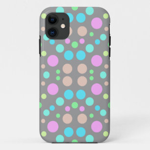 GREY POLKA DOT IPHONE CASE