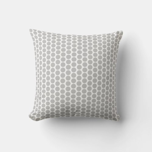 Grey Polka Dots White Custom Cute Elegant Throw Pillow