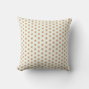 Grey polka dots with yellow center pp3 throw pillow