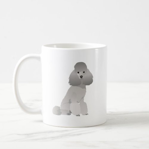 Grey Poodle Dog Coffee Mug