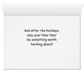 Grey Poodle Funny Christmas Dog with Tree Cards (Inside Horizontal (Bottom))