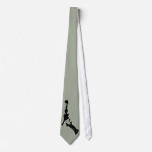 Grey Pop Art Love This Game Basketball Motivation Neck Tie