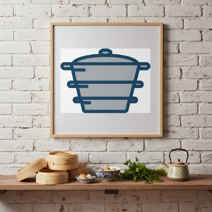 Grey Pot Poster