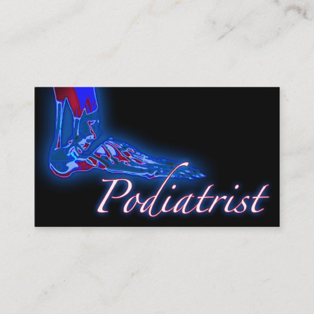 grey professional : podiatrist business card (Front)