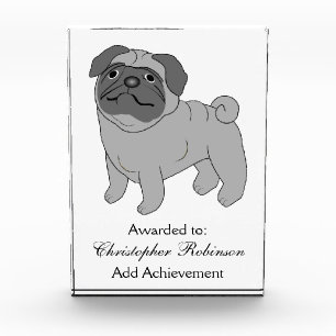 Grey Pug Dog Award
