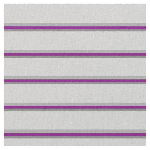 Grey, Purple, Dark Grey & Light Grey Stripes Fabric
