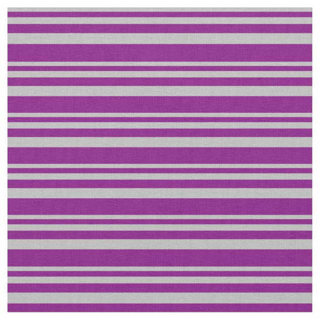 Grey & Purple Lined Pattern Fabric (Close Up)