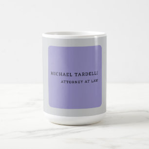 Grey Purple Minimalist Classical Professional Coffee Mug