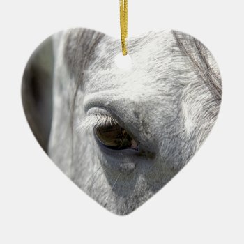 Grey Quarter Horse Stallion Ceramic Ornament by TogetherWestDesigns at Zazzle