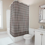 Grey, Red, And Black Plaid Clan Thompson Tartan Shower Curtain at Zazzle