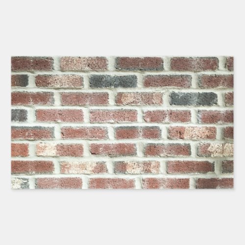 Grey Red Bricks Wall Background Brick Texture Rectangular Sticker