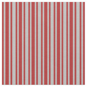 Grey & Red Colored Lines Fabric