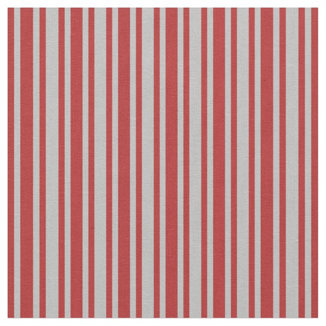 Grey & Red Colored Lines Fabric (Close Up)