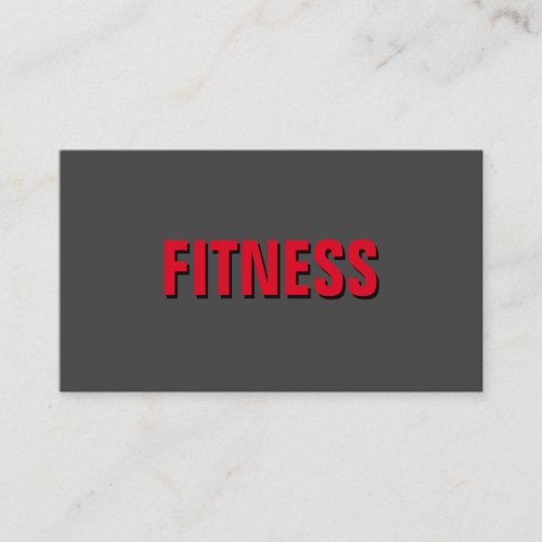 Grey Red Unique Exclusive Personal Trainer Business Card