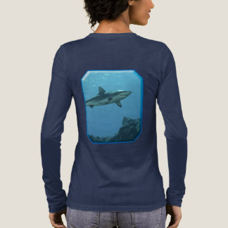 Grey Reefshark at coral reef of Yap Island | Tri-Blend Shirt