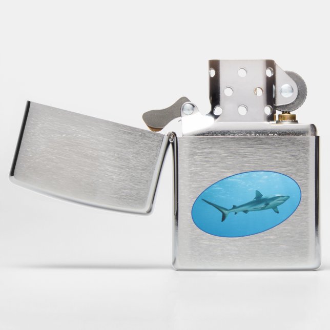 Grey Reefshark, Yap Island - Photographic design | Zippo Lighter (Opened)