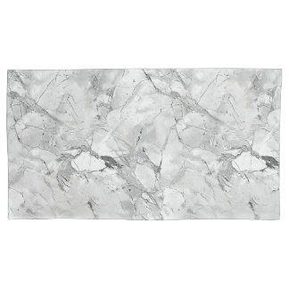 Grey "Regal Stone Vein" Marble Texture All-Over Pr Pillow Case