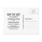 GREY RETRO ARROWS AND HEART SAVE THE DATE POSTCARD